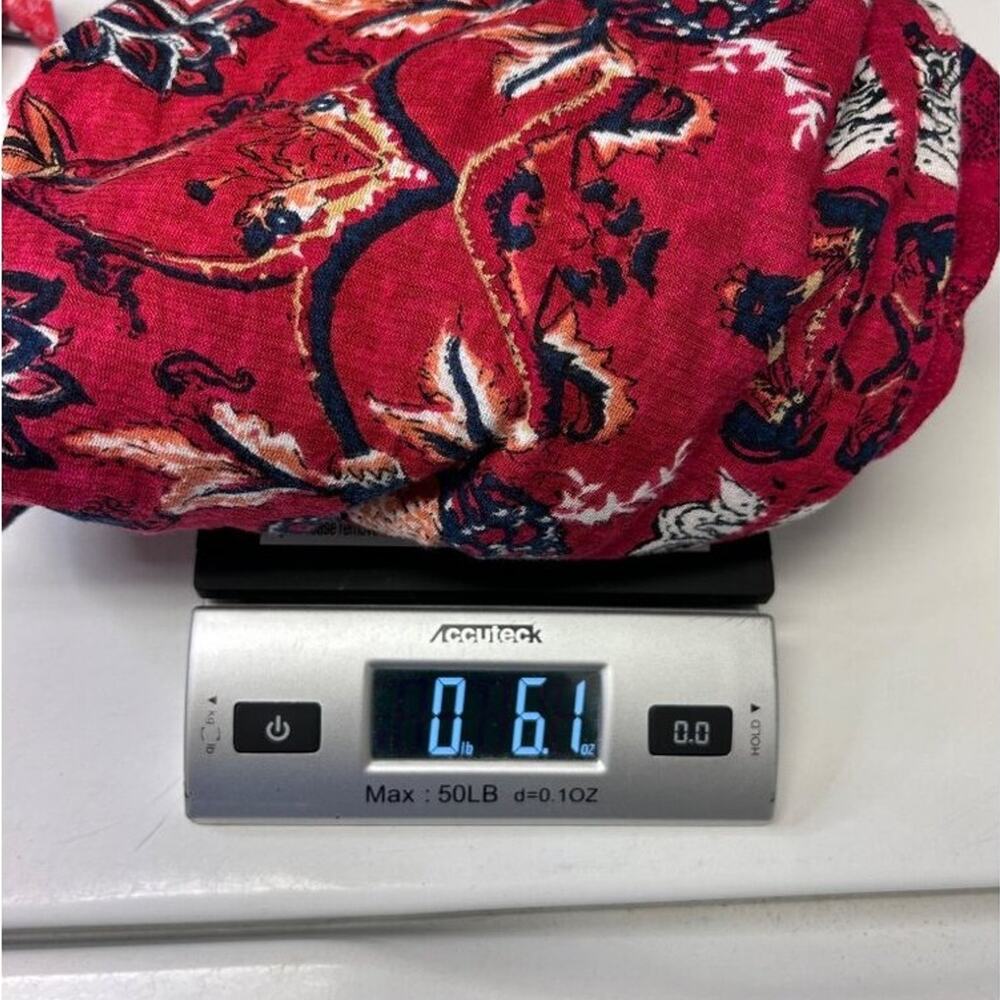 Lucky Brand Women’s 3/4 Sleeve Peasant Blouse Casual Floral Paisley Boho Red 2X - Picture 10 of 10